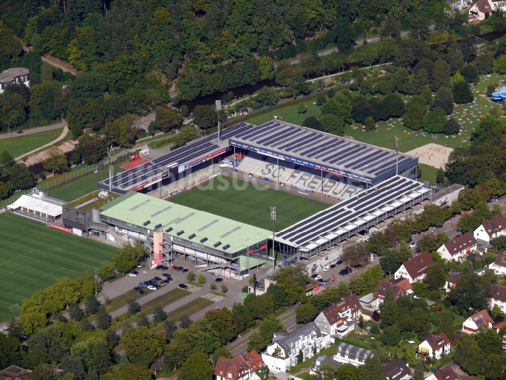 Freiburg von oben - Badenova Stadion in Freiburg, Baden-Württemberg