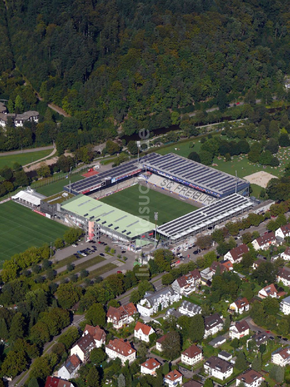Luftbild Freiburg - Badenova Stadion in Freiburg, Baden-Württemberg
