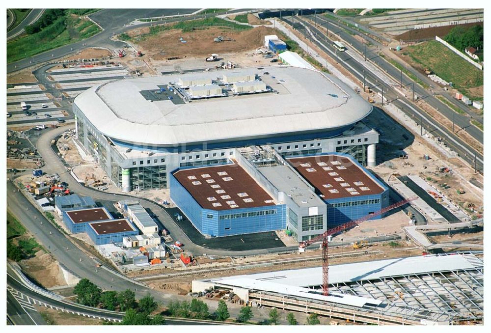 Luftaufnahme Mannheim / Baden Württemberg - Blick auf die Baustelle der Mannheim Arena am Flughafen Mannheim