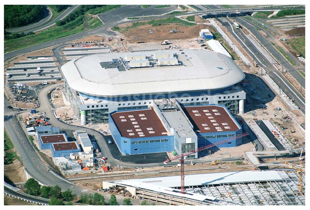 Mannheim / Baden Württemberg von oben - Blick auf die Baustelle der Mannheim Arena am Flughafen Mannheim