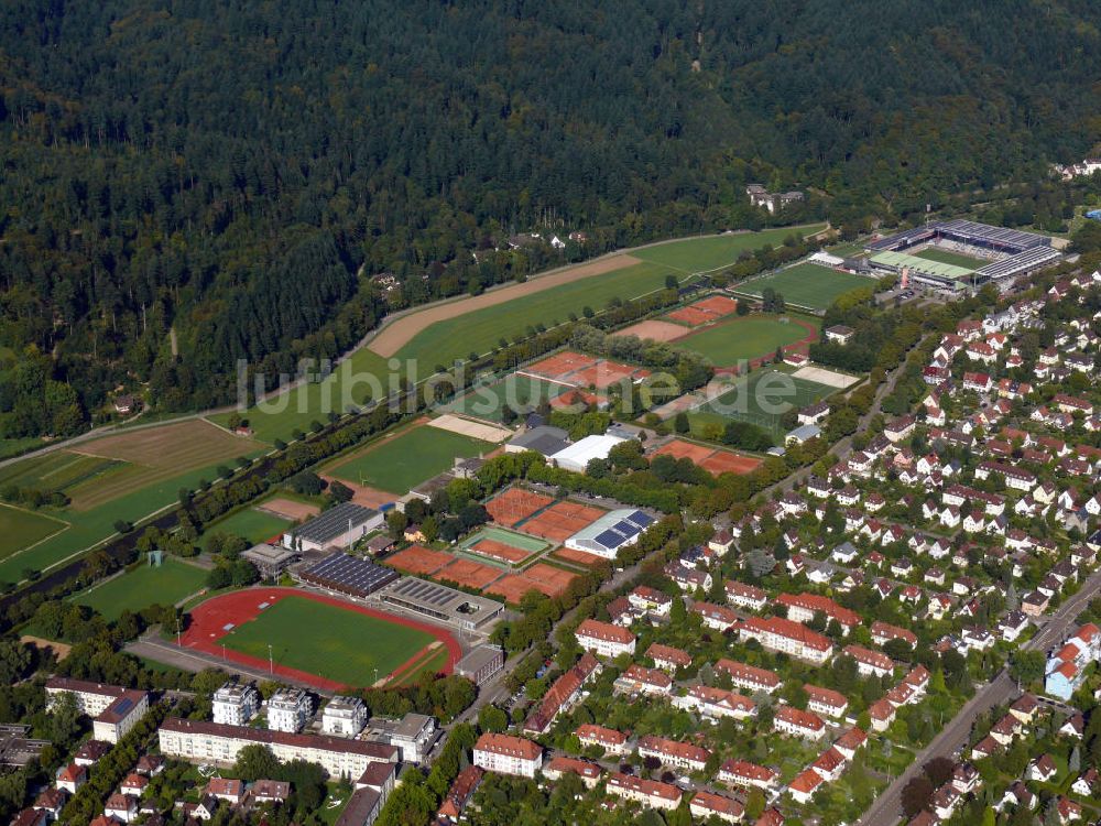 Luftaufnahme Freiburg - Der FT-Sportpark in Freiburg, Baden-Württemberg
