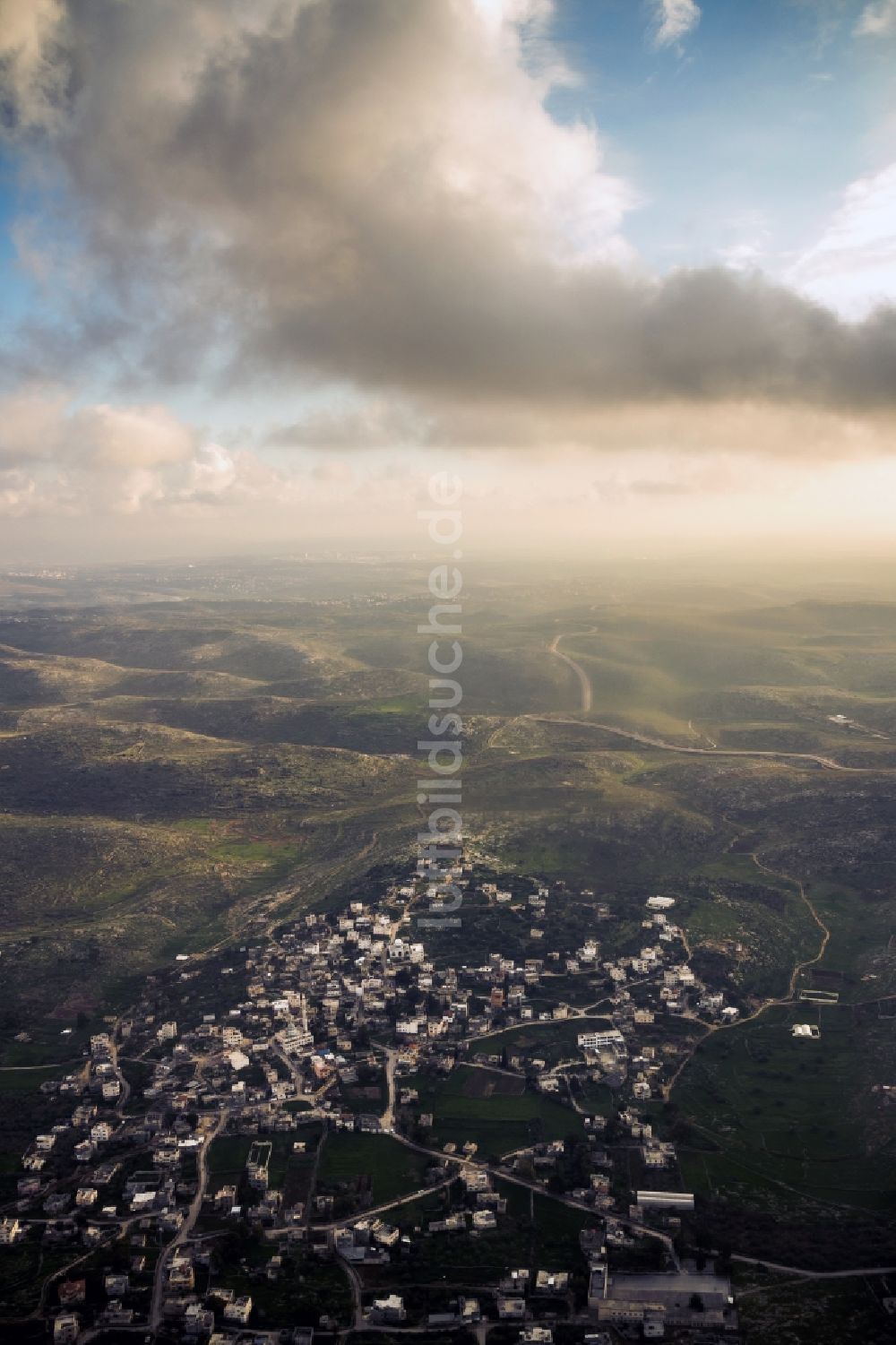 Rantis von oben - Die palästinensische Stadt Rantis im Westjordanland