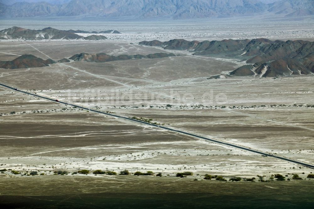 Luftbild Espiral - Erd- und Bodenzeichnung in der Wüste in Espiral in Ica, Peru
