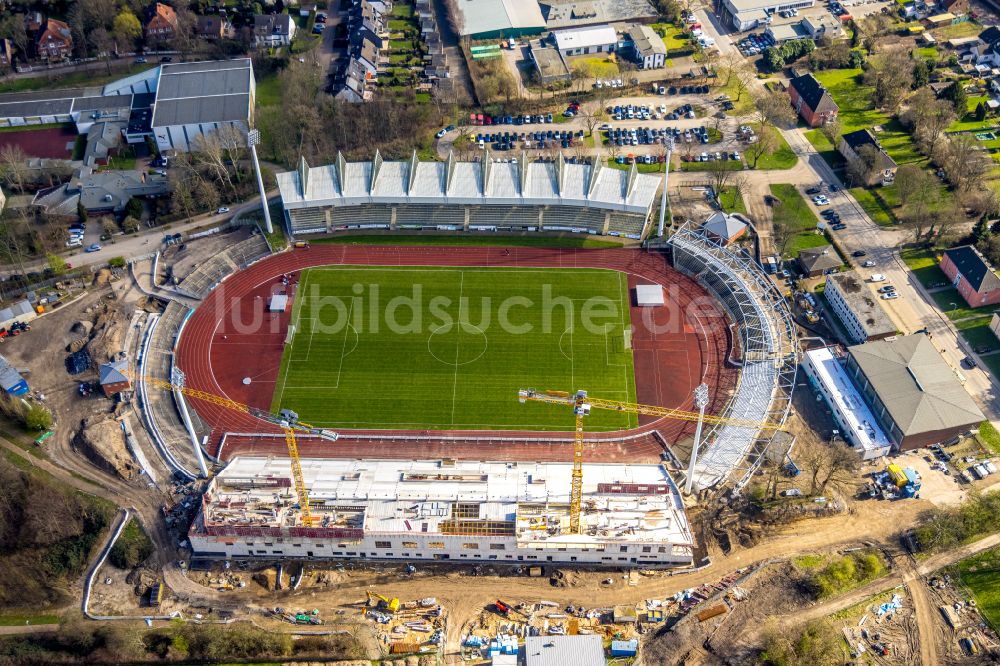 Wattenscheid aus der Vogelperspektive: Fussballstadion Lohrheidestadion in Wattenscheid im Bundesland Nordrhein-Westfalen, Deutschland