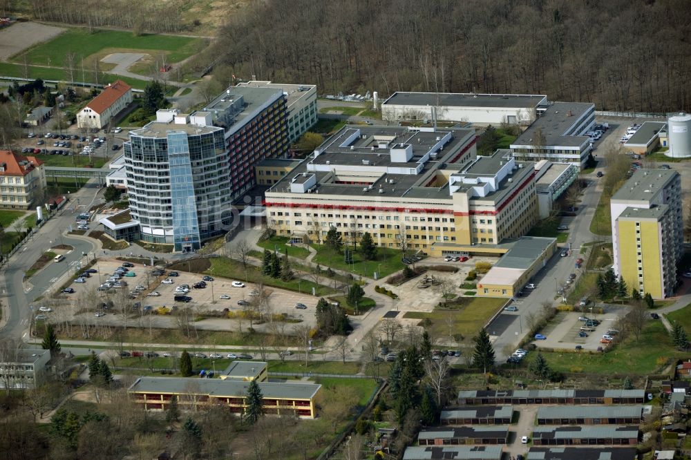 Chemnitz aus der Vogelperspektive: Gebäudekomplex des Krankenhauses Klinikum Chemnitz im Bundesland Sachsen