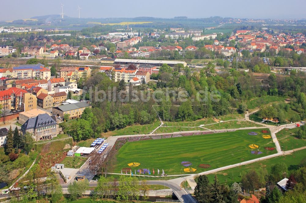 Luftbild Löbau - Gelände der Landesgartenschau in Löbau im Bundesland Sachsen
