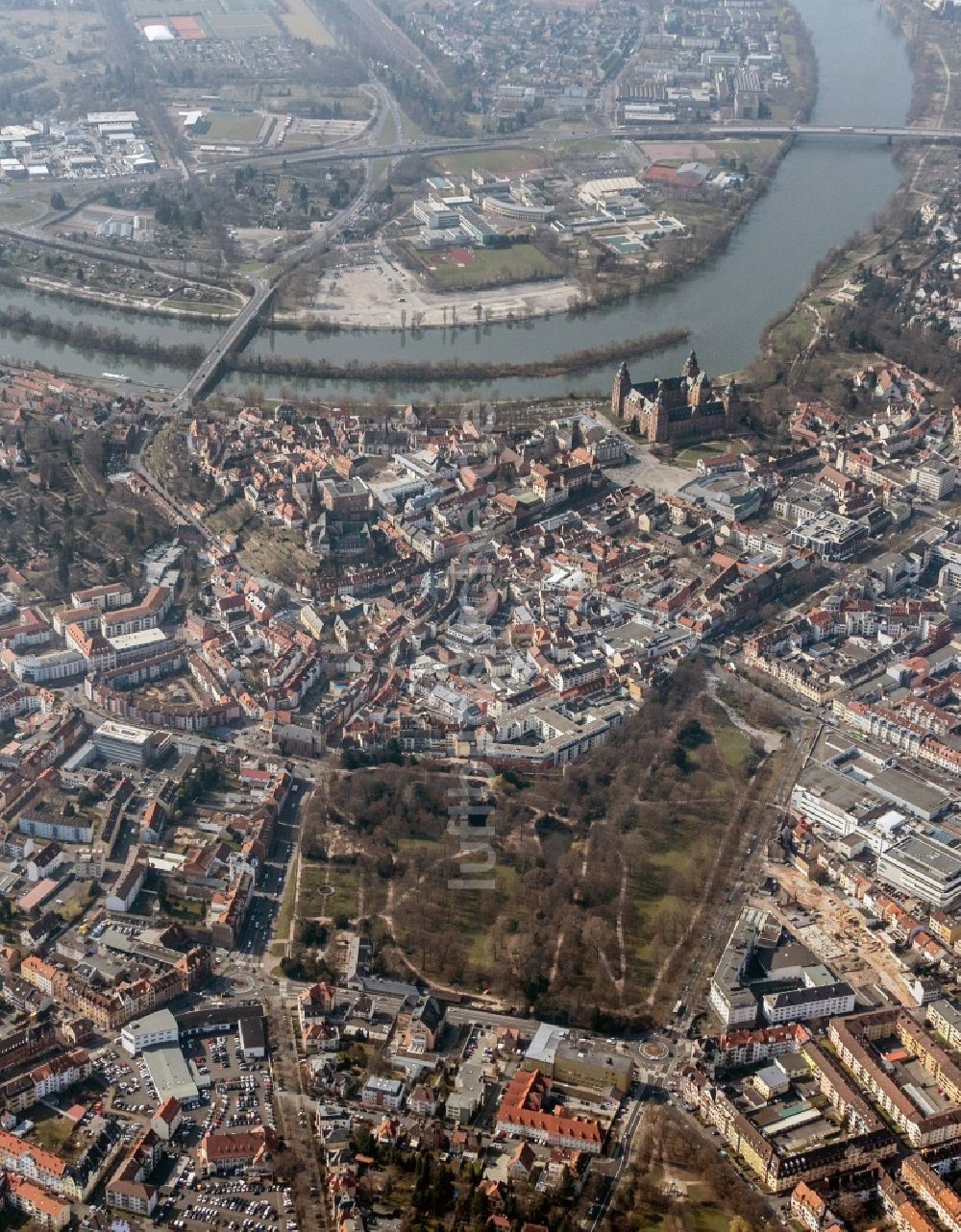Luftbild Aschaffenburg - Innenstadt von Aschaffenburg im Bundesland Bayern