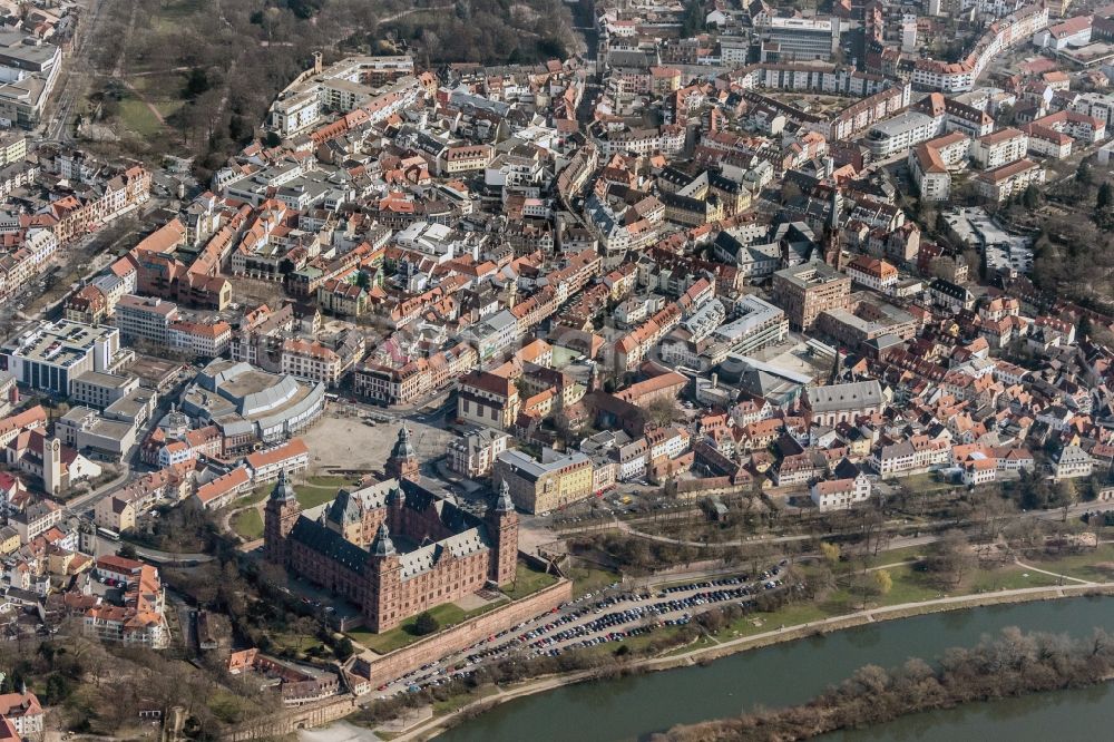 Luftaufnahme Aschaffenburg - Innenstadt von Aschaffenburg im Bundesland Bayern