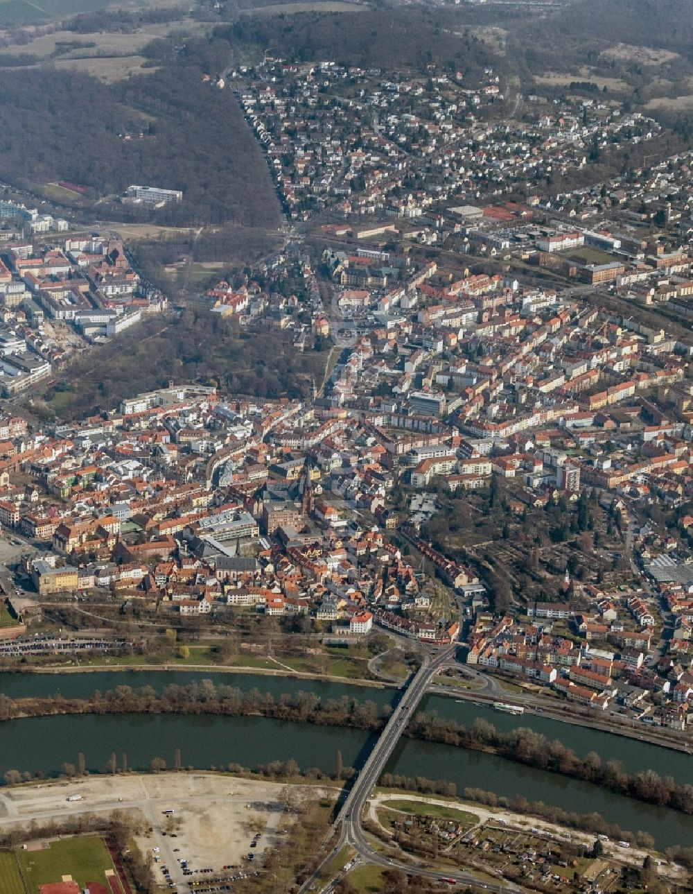 Luftbild Aschaffenburg - Innenstadt von Aschaffenburg im Bundesland Bayern