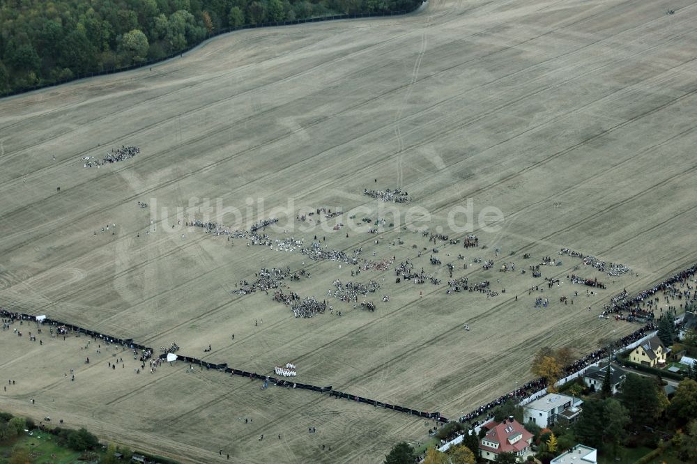 Markkleeberg aus der Vogelperspektive: Jahrestag der Völkerschlacht in Markkleeberg im Bundesland Sachsen