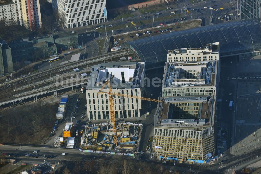 Luftaufnahme Berlin - Lehrter Stadtquartier im Ortsteil Moabit in Berlin