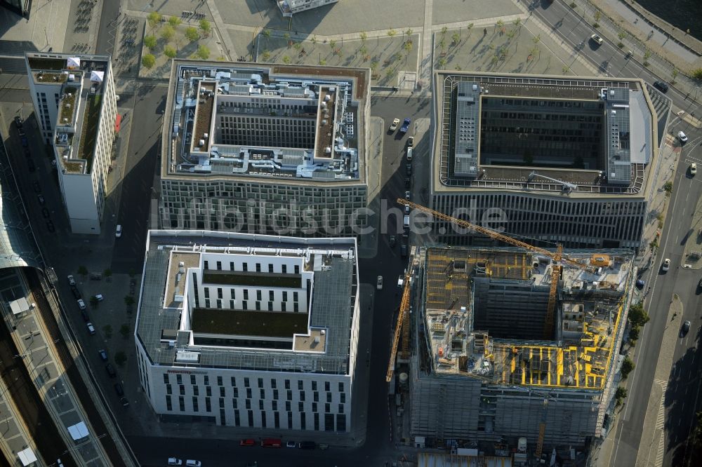 Luftaufnahme Berlin - Lehrter Stadtquartier im Ortsteil Moabit in Berlin