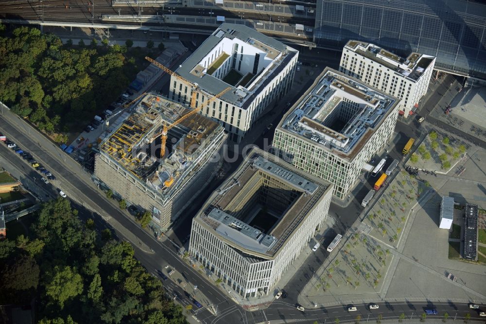 Luftbild Berlin - Lehrter Stadtquartier im Ortsteil Moabit in Berlin