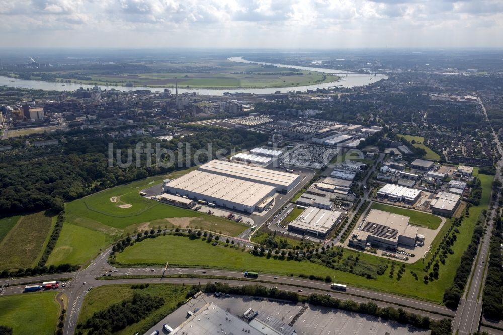Krefeld aus der Vogelperspektive: Logistikzentrum der Siemens Real Estate an der Duisburger Straße in Krefeld im Bundesland Nordrhein-Westfalen