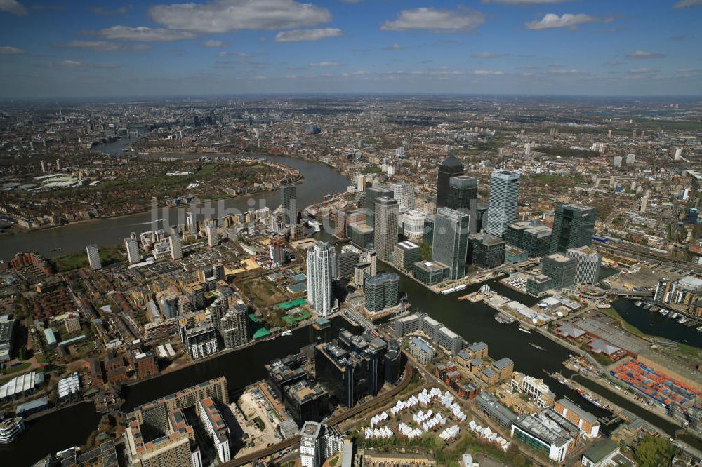 London aus der Vogelperspektive: Londoner Docklands
