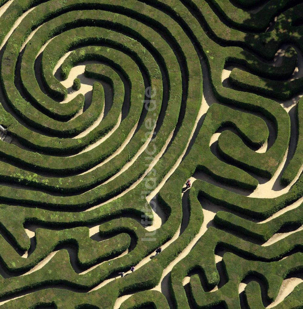 Luftbild Horningsham - Longleat-Heckenlabyrinth