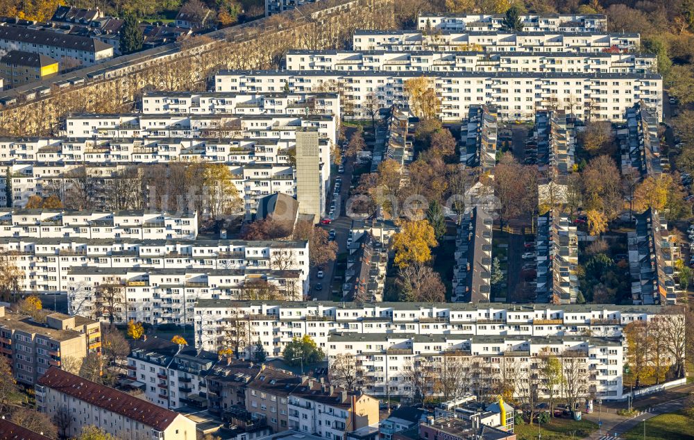 Luftbild Köln - Mehrfamilienhaussiedlung im Ortsteil Buchforst in Köln im Bundesland Nordrhein-Westfalen, Deutschland