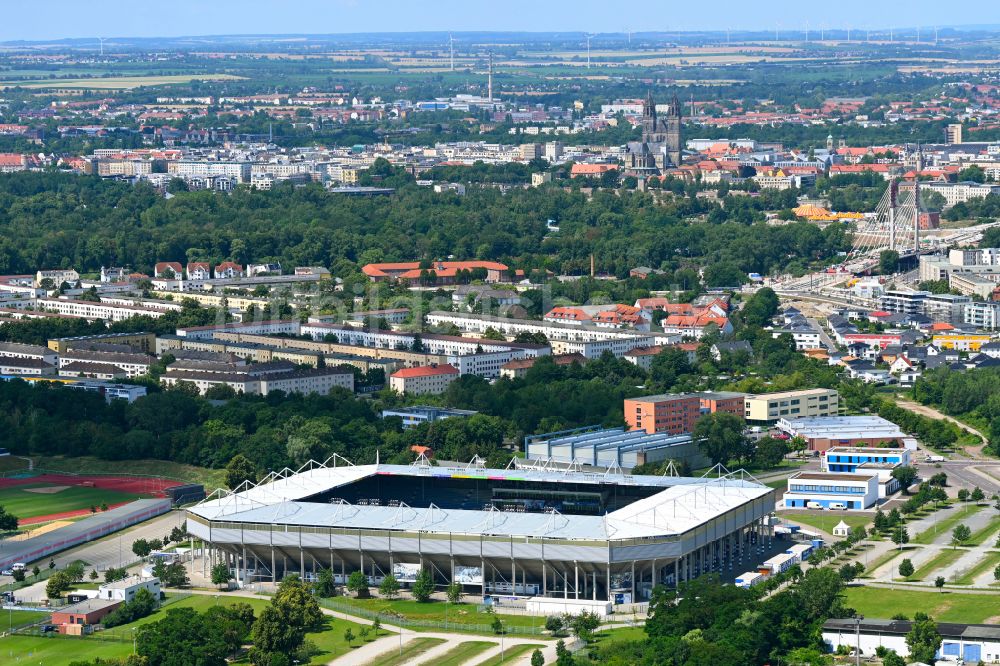 Luftbild Magdeburg - Sportstätten-Gelände der MDCC-Arena in Magdeburg im Bundesland Sachsen-Anhalt