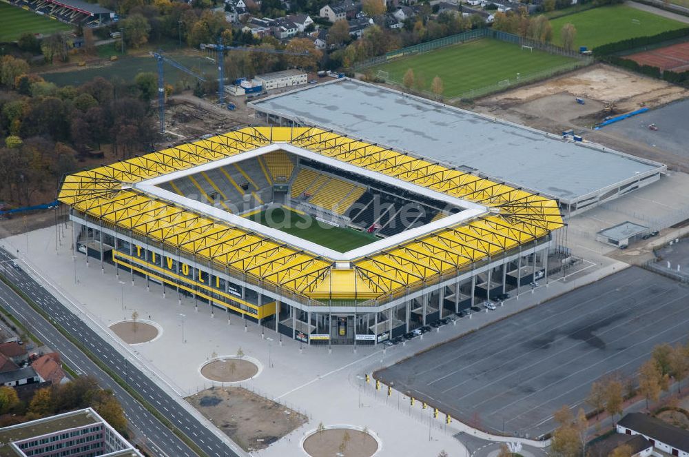 Aachen aus der Vogelperspektive: Stadion Neue Tivoli in Aachen im Bundesland Nordrhein-Westfalen