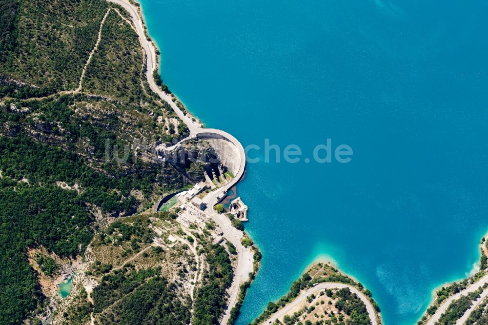 Luftbild Demandolx - Talsperren - Staudamm und Stausee in Demandolx in Provence-Alpes-Cote d'Azur, Frankreich