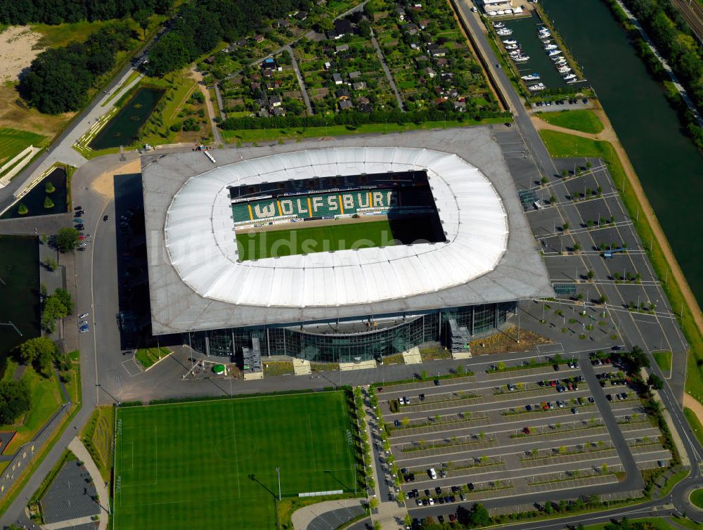 Wolfsburg von oben - Volkswagen Arena / Stadion Wolfsburg
