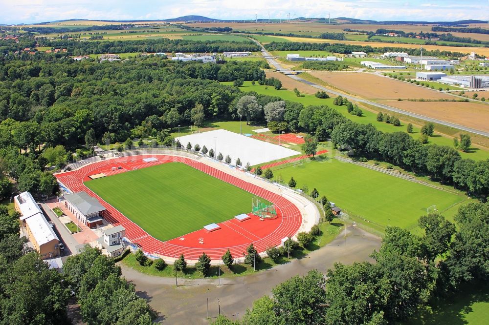 Luftbild Zittau - Weinau- Stadion in Zittau im Bundesland Sachsen