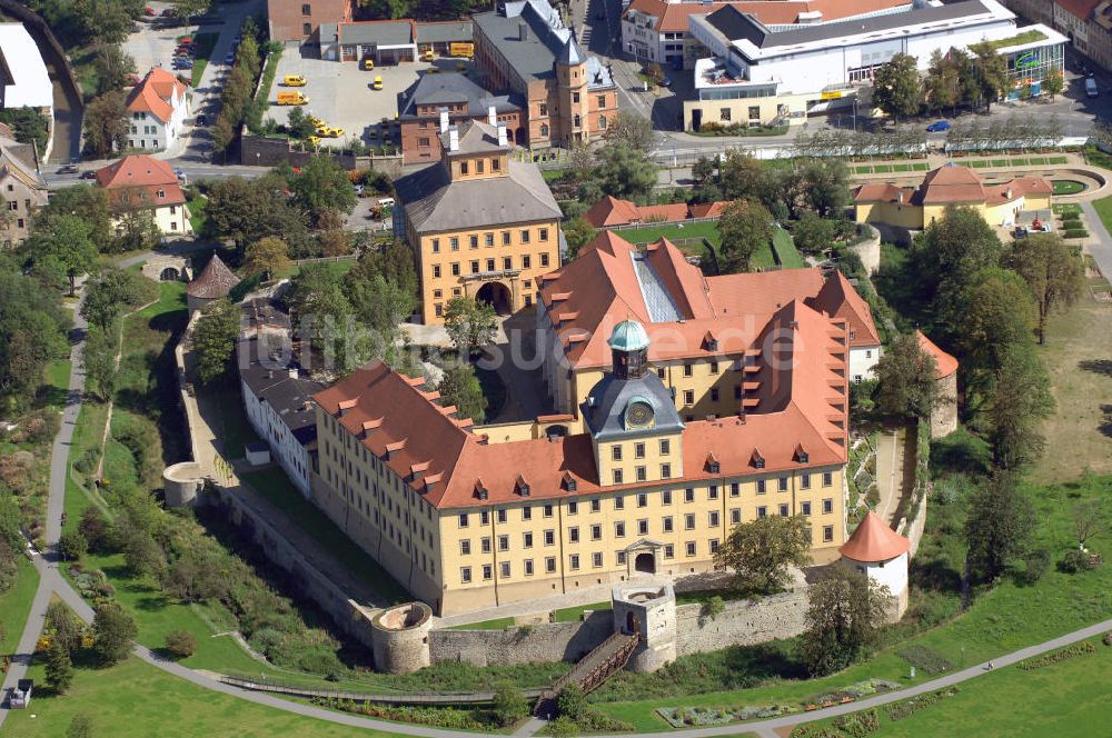 Zeitz von oben - Zeitz Blick auf das Schloss Moritzburg