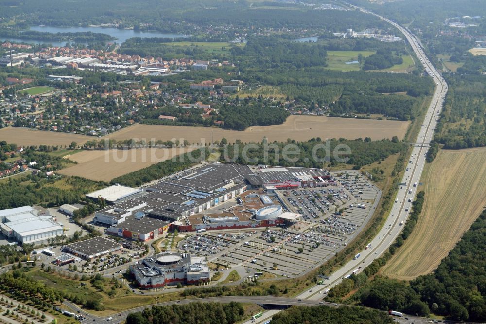Luftbild Wildau - A10 Center an der BAB Bundesautobahn A10 bei Wildau im Bundesland Brandenburg