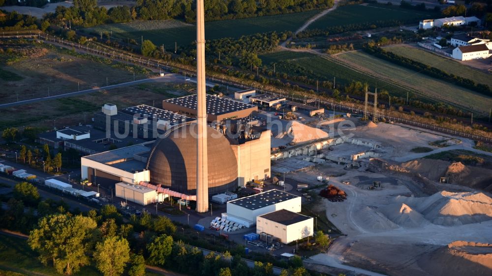 Luftbild Mülheim-Kärlich - Abriß des AKW - KKW Kernkraftwerk in Mülheim-Kärlich im Bundesland Rheinland-Pfalz, Deutschland