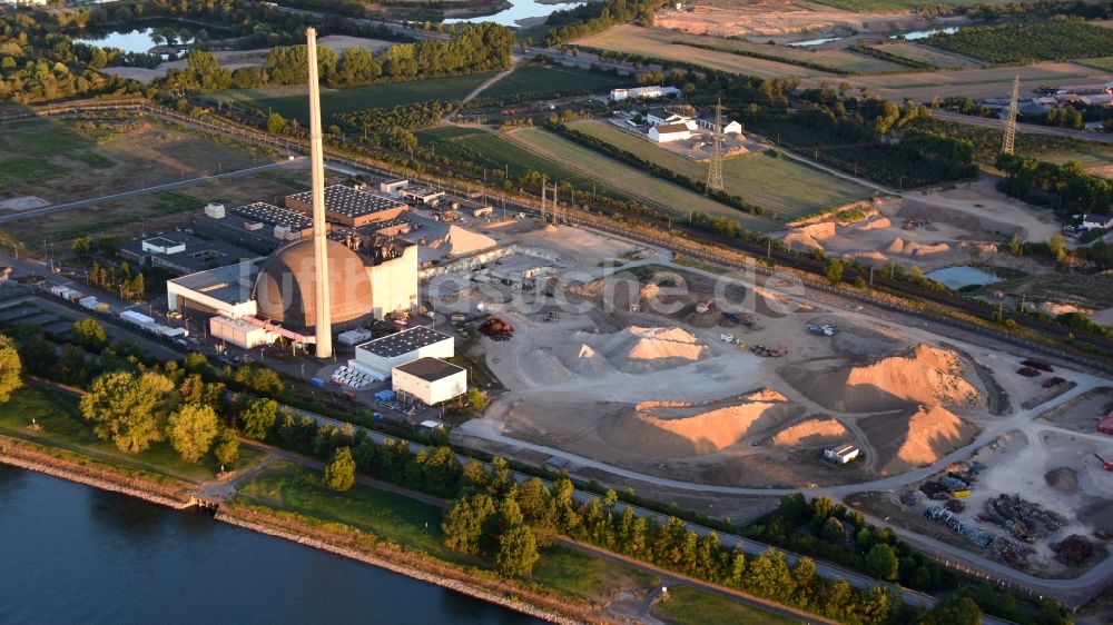 Luftaufnahme Mülheim-Kärlich - Abriß des AKW - KKW Kernkraftwerk in Mülheim-Kärlich im Bundesland Rheinland-Pfalz, Deutschland