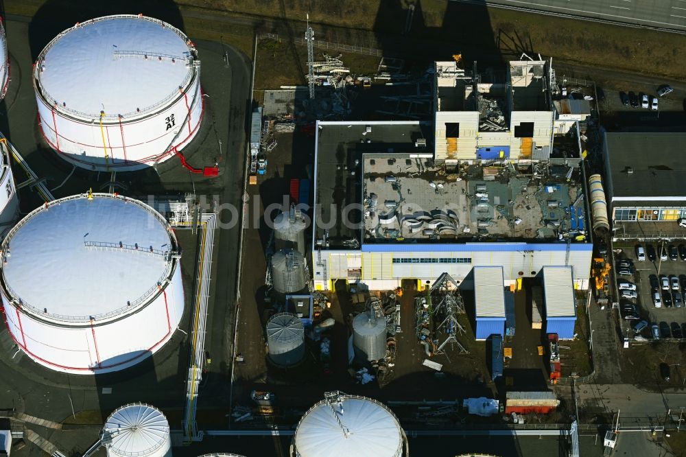 Luftbild Gera - Abriss und Demontage der Kraftwerksanlagen des Heizkraftwerkes Gera Nord in Gera im Bundesland Thüringen, Deutschland
