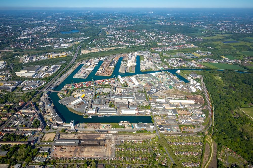 Luftbild Dortmund - Abrißarbeiten auf dem Gelände des Dortmunder Hafen in Dortmund im Bundesland Nordrhein-Westfalen, Deutschland