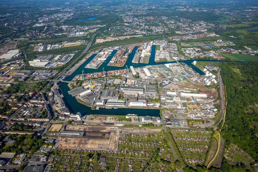 Luftaufnahme Dortmund - Abrißarbeiten auf dem Gelände des Dortmunder Hafen in Dortmund im Bundesland Nordrhein-Westfalen, Deutschland