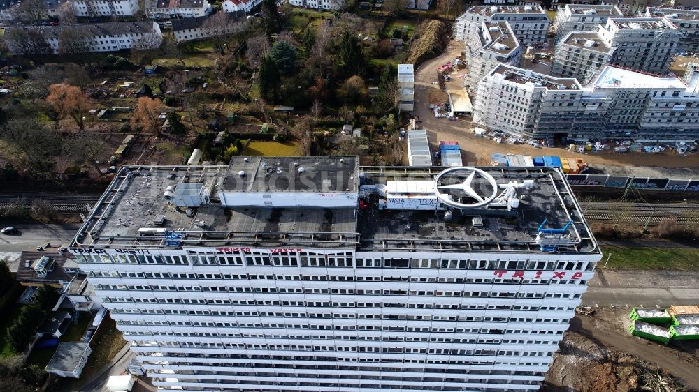 Luftaufnahme Bonn - Abrißfläche des Bürohaus- Gebäude des Bonn-Center in Bonn im Bundesland Nordrhein-Westfalen, Deutschland