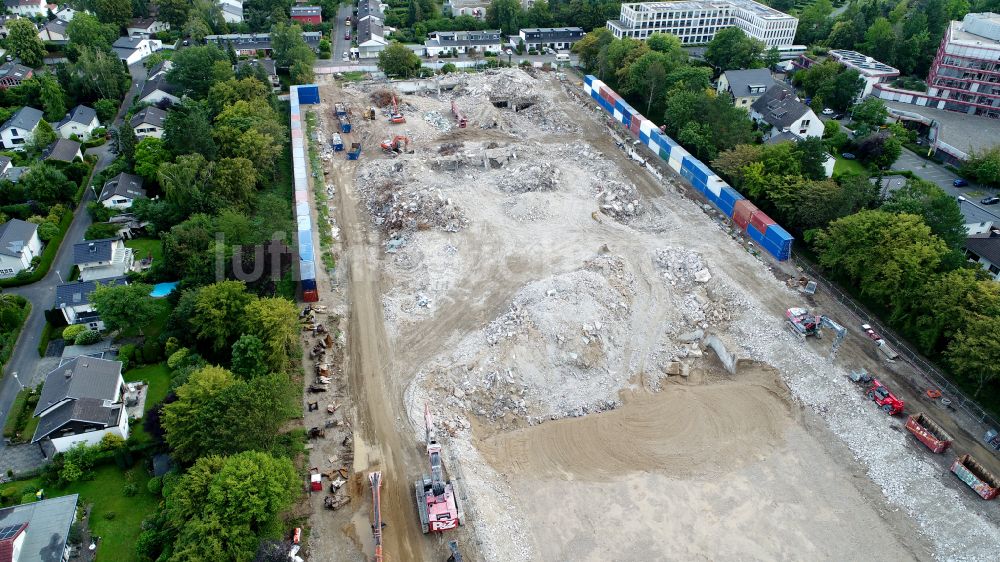 Luftaufnahme Bonn - Abrißfläche der Bürohaus- Gebäude auf dem ehemaligen Postbankgelände in Bonn im Bundesland Nordrhein-Westfalen, Deutschland