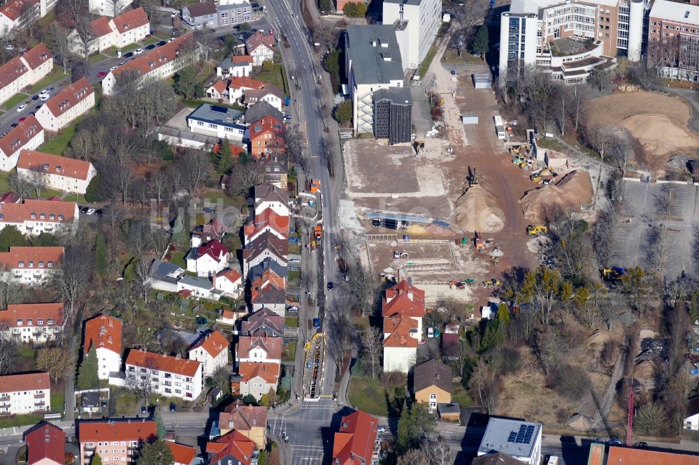 Luftbild Göttingen - Abrißfläche der Bürohaus- Gebäude der Gothaer-Versicherung in Göttingen im Bundesland Niedersachsen, Deutschland