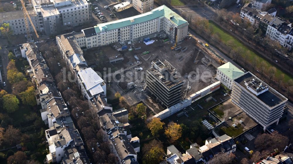 Bonn aus der Vogelperspektive: Abrißfläche der Bürohaus- Gebäude der Zurichversicherung, zuvor Deutscher Herold in Bonn im Bundesland Nordrhein-Westfalen, Deutschland