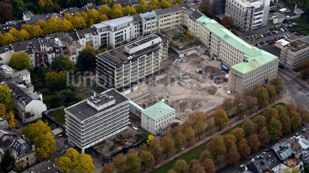 Luftbild Bonn - Abrißfläche der Bürohaus- Gebäude der Zurichversicherung, zuvor Deutscher Herold in Bonn im Bundesland Nordrhein-Westfalen, Deutschland