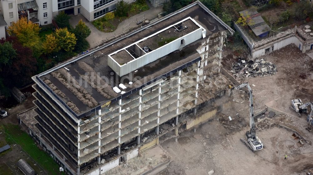 Luftbild Bonn - Abrißfläche der Bürohaus- Gebäude der Zurichversicherung, zuvor Deutscher Herold in Bonn im Bundesland Nordrhein-Westfalen, Deutschland
