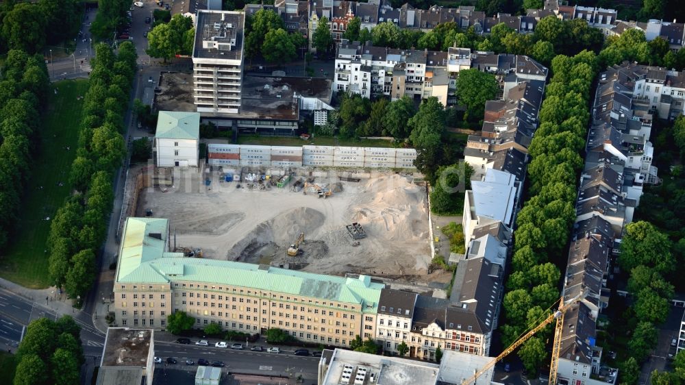 Luftaufnahme Bonn - Abrißfläche der Bürohaus- Gebäude der Zurichversicherung, zuvor Deutscher Herold in Bonn im Bundesland Nordrhein-Westfalen, Deutschland