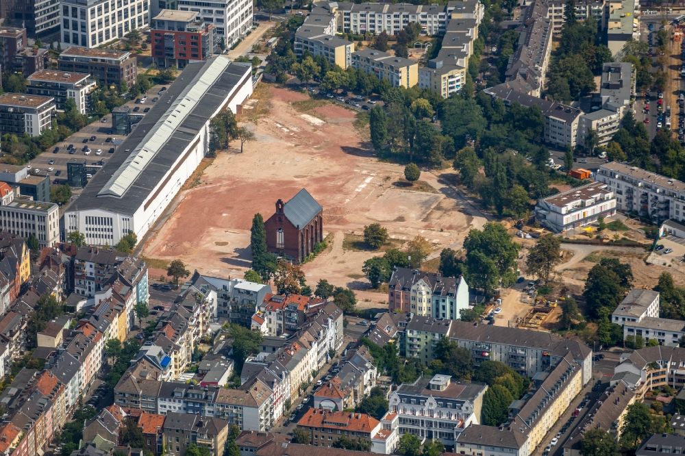 Luftbild Düsseldorf - Abrißfläche der ehemaligen JVA Ulmer Höh an der Ulmenstraße im Stadtteil Derendorf in Düsseldorf im Bundesland Nordrhein-Westfalen