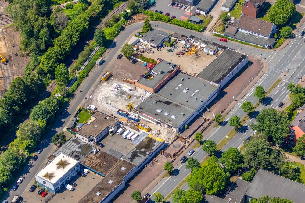 Luftbild Herne - Abrissfläche des ehemaligen Supermarkt- Gebäudes in Herne im Bundesland Nordrhein-Westfalen, Deutschland