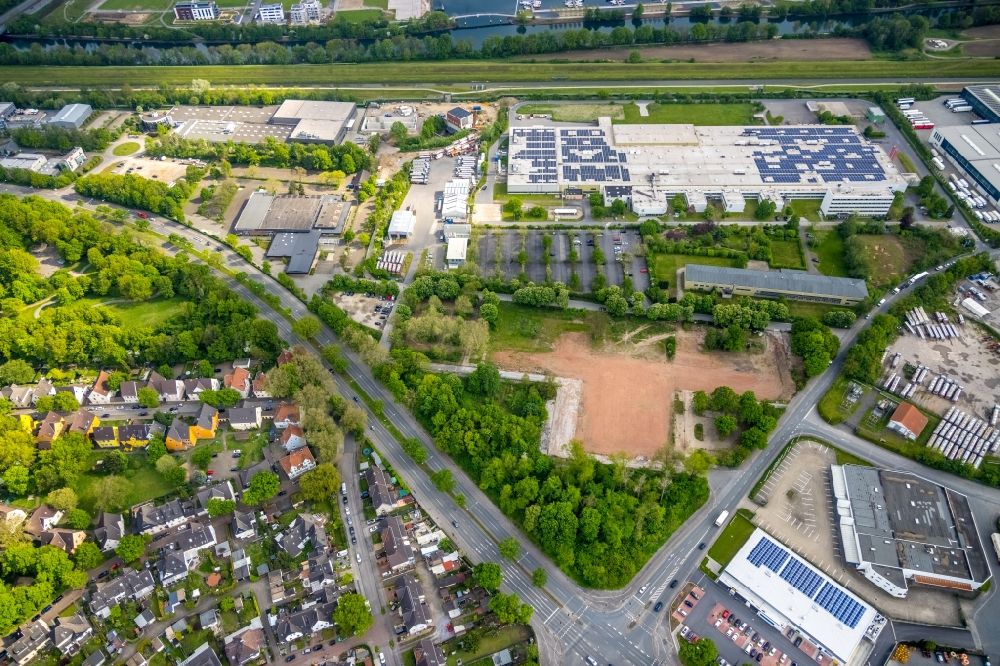 Luftbild Gelsenkirchen - Abrißfläche des Gebäudes des Gäfog-Komplex an der Emscherstraße im Ortsteil Erle in Gelsenkirchen im Bundesland Nordrhein-Westfalen, Deutschland