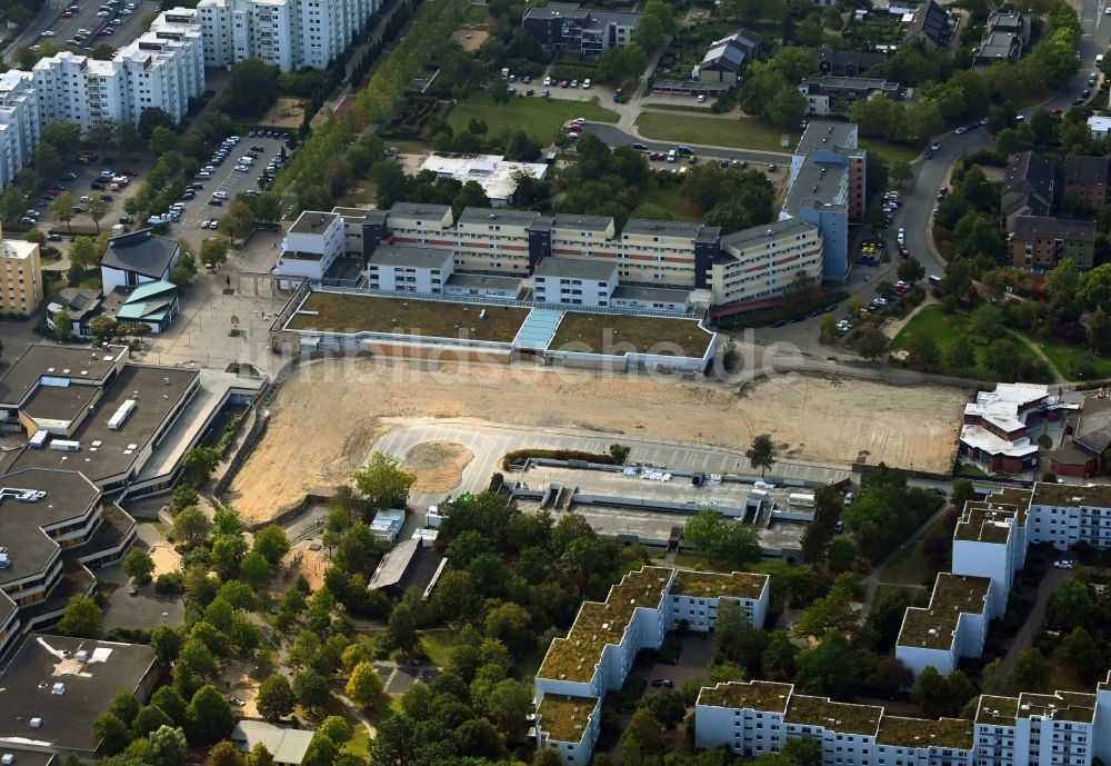 Luftbild Wolfsburg - Abrißfläche des Hochhaus - Gebäudes an der Dessauer Straße im Ortsteil Westhagen in Wolfsburg im Bundesland Niedersachsen, Deutschland