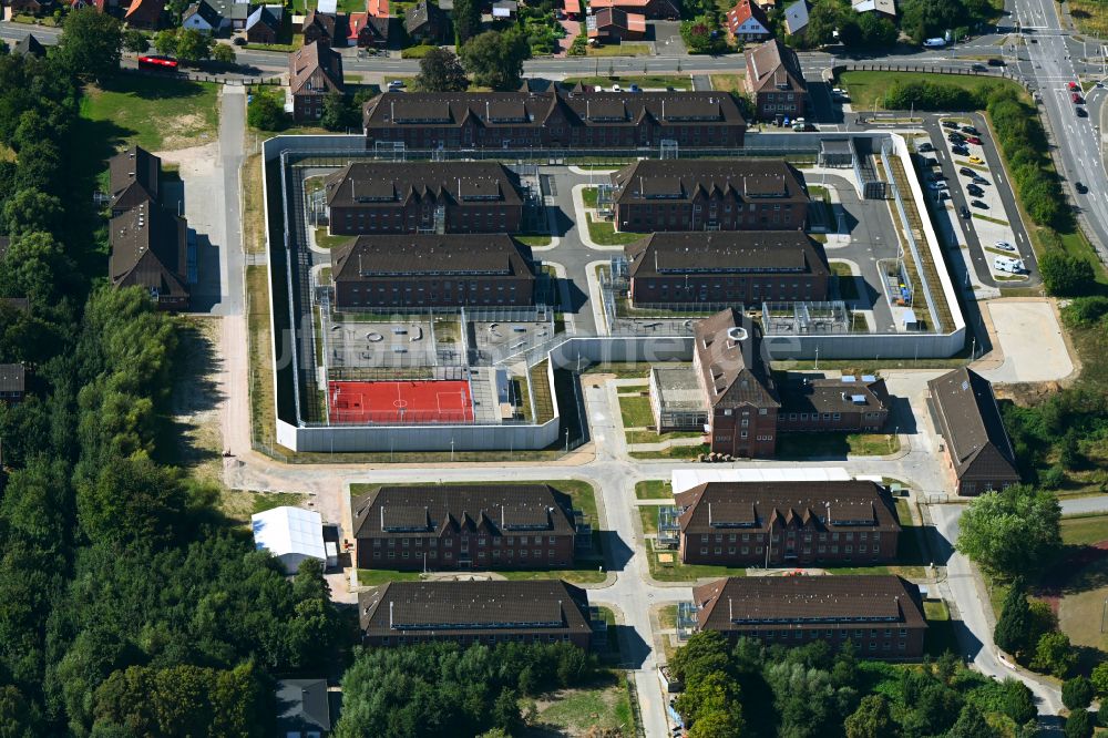 Luftaufnahme Glückstadt - Abschiebehaftanstalt in Glückstadt im Bundesland Schleswig-Holstein, Deutschland
