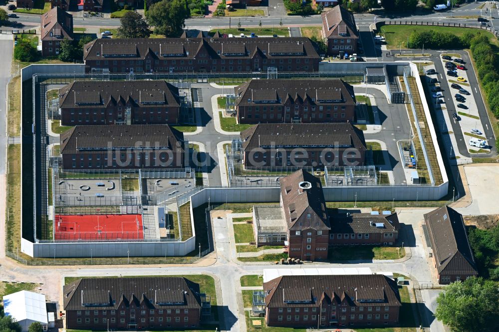 Glückstadt von oben - Abschiebehaftanstalt in Glückstadt im Bundesland Schleswig-Holstein, Deutschland