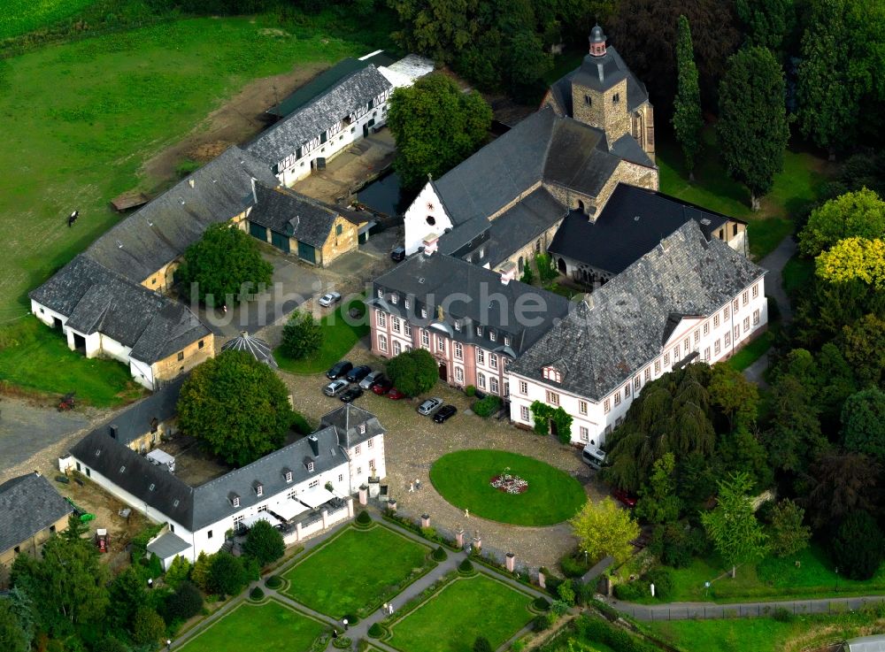 Luftbild Neuwied - Abtei Rommersdorf im Ortsteil Heimbach-Weis in Neuwied im Bundesland Rheinland-Pfalz