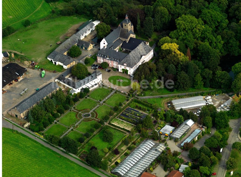 Luftaufnahme Neuwied - Abtei Rommersdorf im Ortsteil Heimbach-Weis in Neuwied im Bundesland Rheinland-Pfalz