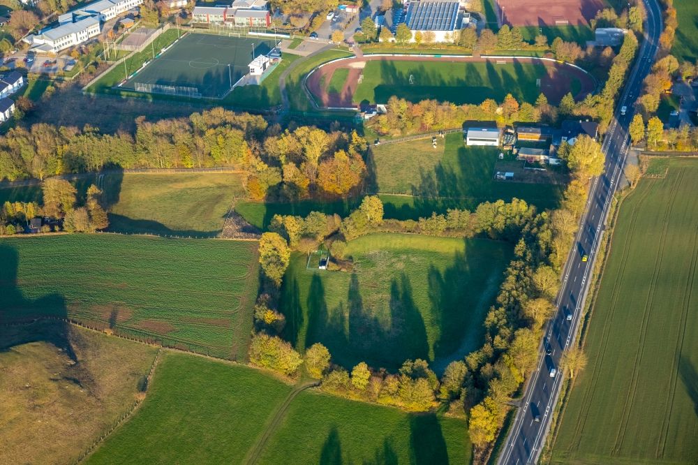 Luftaufnahme Brilon - Abwasserkanal an der Altenbürener Straße in Brilon im Bundesland Nordrhein-Westfalen, Deutschland