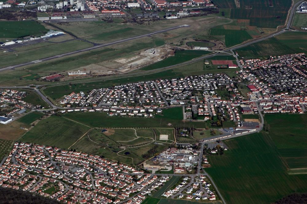 Luftaufnahme Nancy - Aerodrome Flugplatz Nancy-Essey in der französischen Stadt Nancy in Lothringen in Frankreich